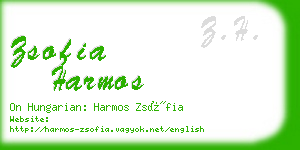 zsofia harmos business card